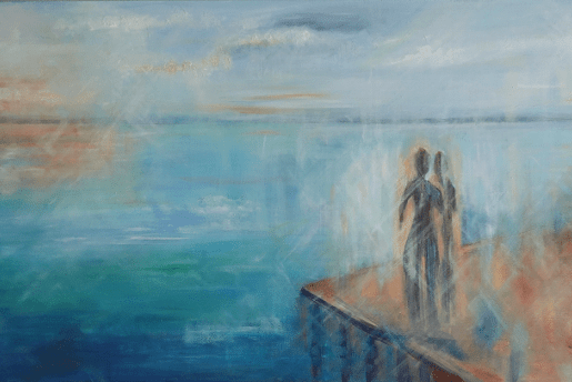 Víz és ég: 50*100cm, olaj, vászon