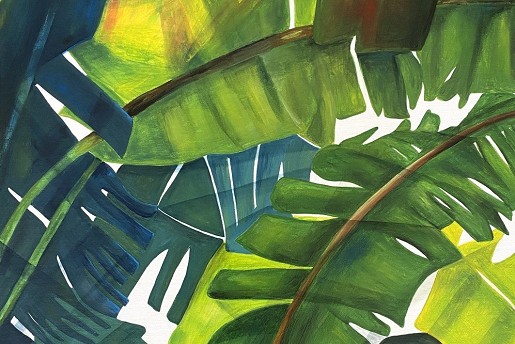 Zöld harmónia I.: 50*70cm, akryl, vászon