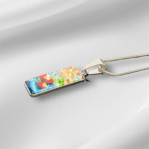 Monet inspirációs szögletes medál