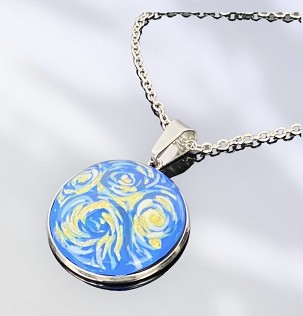 Van Gogh inspirációs kerek medál