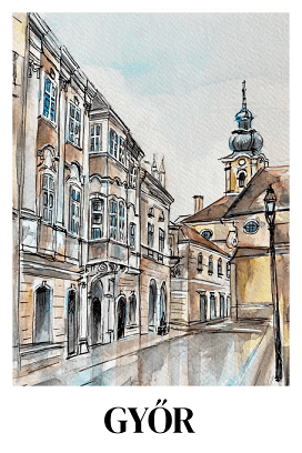 Hűtőmágnes Kazinczy utca színes