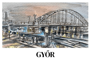 Hűtőmágnes Győri vár