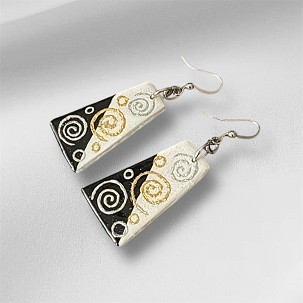 Klimt inspirációs fülbevaló