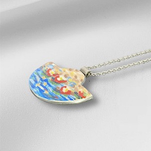 Monet inspirációs legyező alakú medál