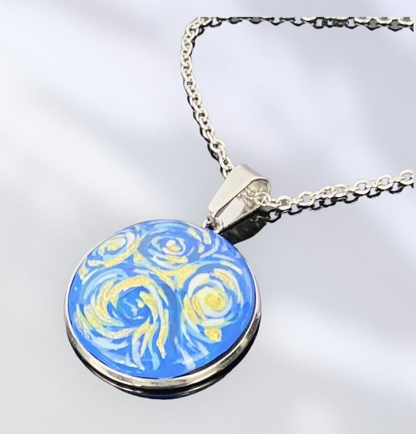 Van Gogh inspirációs kerek medál