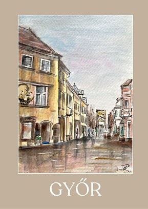 Képeslap Liebling ajándékbolt– akvarellből nyomtatva