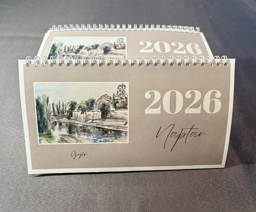 2026-os Győr akvarell naptár